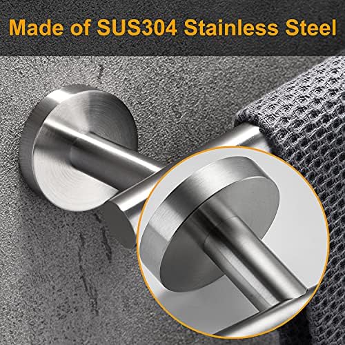 Nolimas 9 Inch Silver Bath Hand Towel Bar SUS 304 Stainless Steel Towel Rod - Image 4