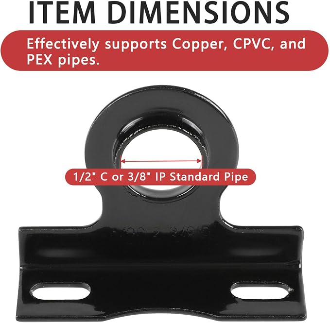 30 Piece EFIELD 1/2" Copper or 3/8" IP Metal Made Pipe Stay Hanger | - Image 2