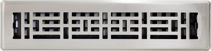 Decor Grates AJH214-NKL Oriental Floor Register, 2x14 Inches, Brushed Nickel - Image 4