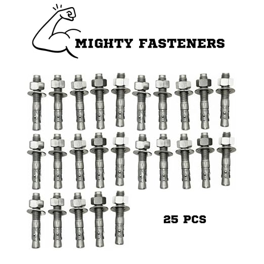 Mighty Fasteners Wedge Anchors – Heavy-Duty 304 Stainless Steel Expansion Bolts - Image 2