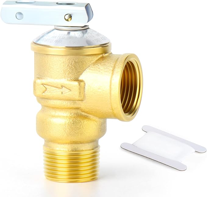 GASHER 1PCS Brass Temperature Pressure Relief Valve by GASHER