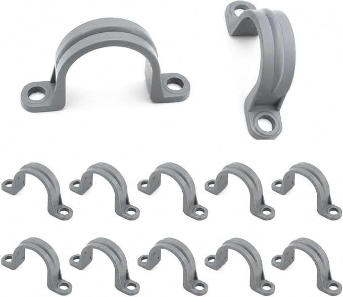 3/4 Inch PVC Pipes Mounting Straps 2 Holes Pipes Strap | Plumbing Pipes Clamps by Unknown