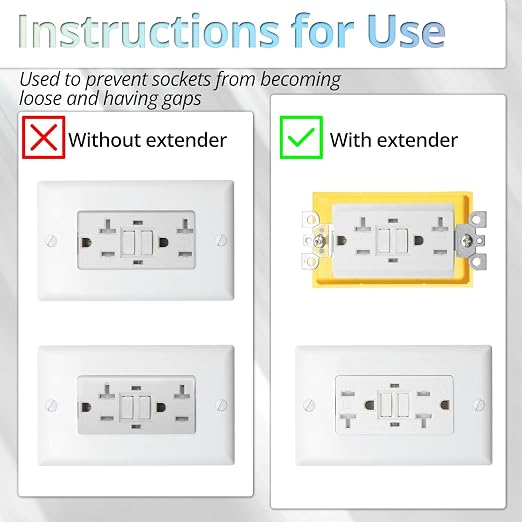 MAKERELE 1 Gang Electrical Outlet Box Extender, 4 Pack | - Image 3