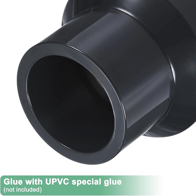 M METERXITY 1-Pack UPVC Reducer Pipe Fitting 2"x1-1/4" Reducing Grey | Coupling - Image 4