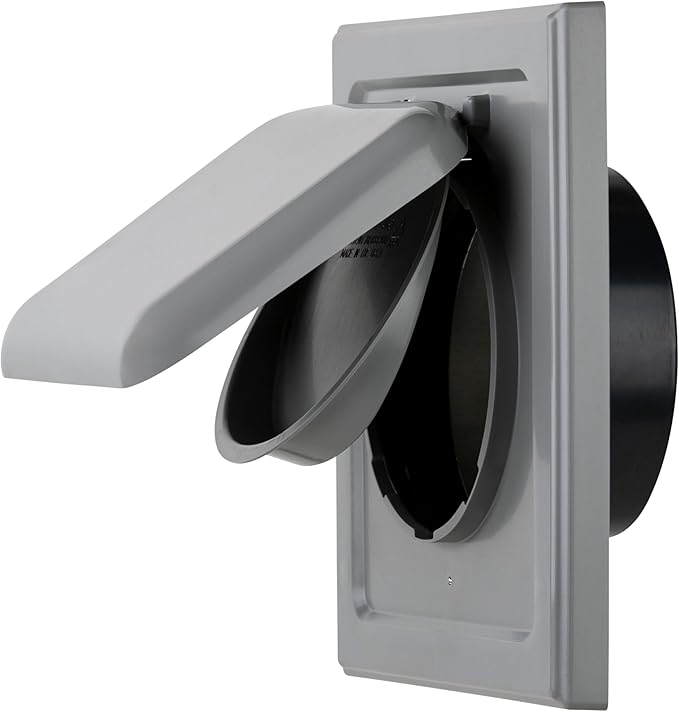 NO-PEST VENT Dual Door Dryer Vent Cover 4 Inch Outdoor, Made in USA, Highest by No-PestVent