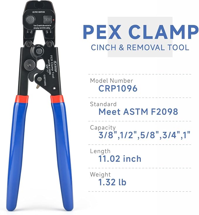 iCrimp PEX Crimping Tool, Ratchet Cinch & Removal Tool - Image 2