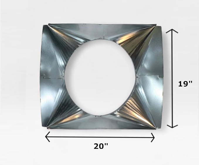 20"x19"-16" Square-to-Round Duct Transition Adapter - Image 4