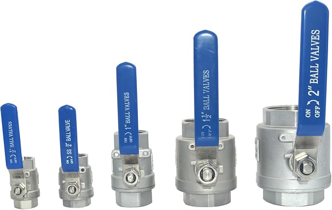 DAN SPEED 1/2" NPT Female 316 Stainless Steel Full Port Ball Valve Vinyl Handle - Image 5