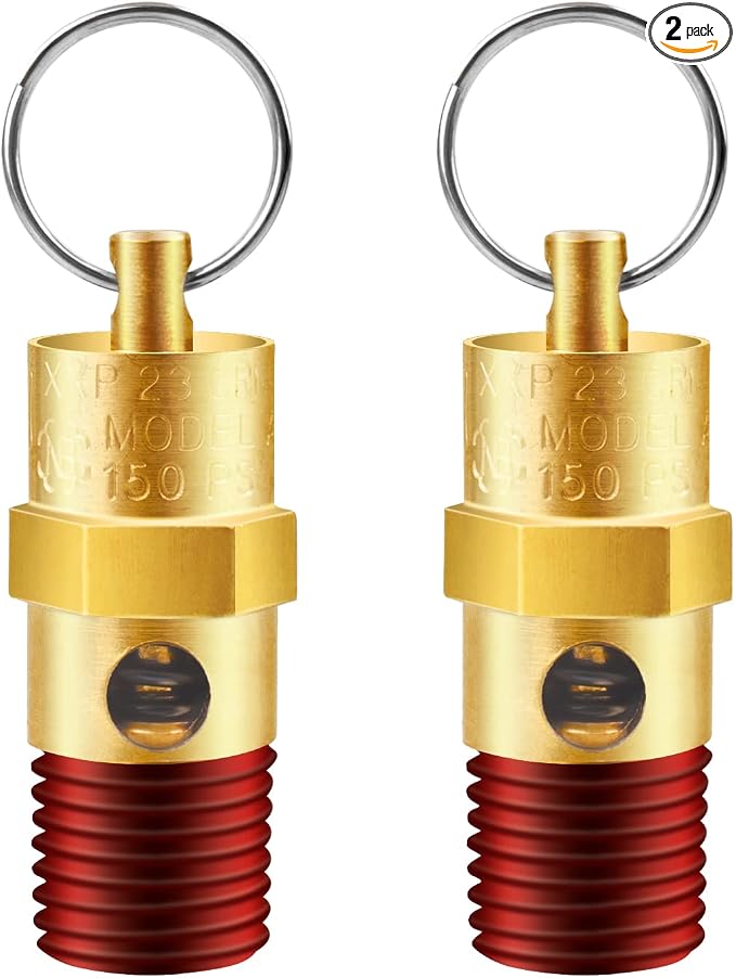 1/4'' NPT Male 150 PSI Air Compressor Pressure Relief Valve Brass | Safety by LSTOPGO