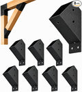 45 Degree Pergola Brackets for 4x4 Lumber, Q235 Steel, 8 Pack | Black by ORIGLE