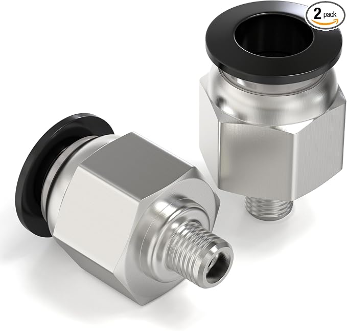 TAILONZ PNEUMATIC Male Straight 4mm Tube OD x M6 Thread Push to Connect by TAILONZPNEUMATIC