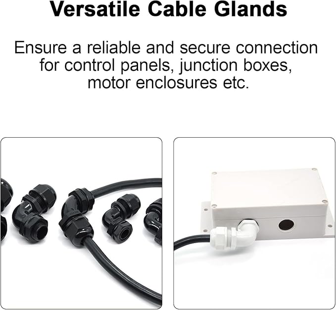 M32 Cable Gland, 90 Degree Adjustable 18-25mm Strain Relief, Cord Connectors - Image 5
