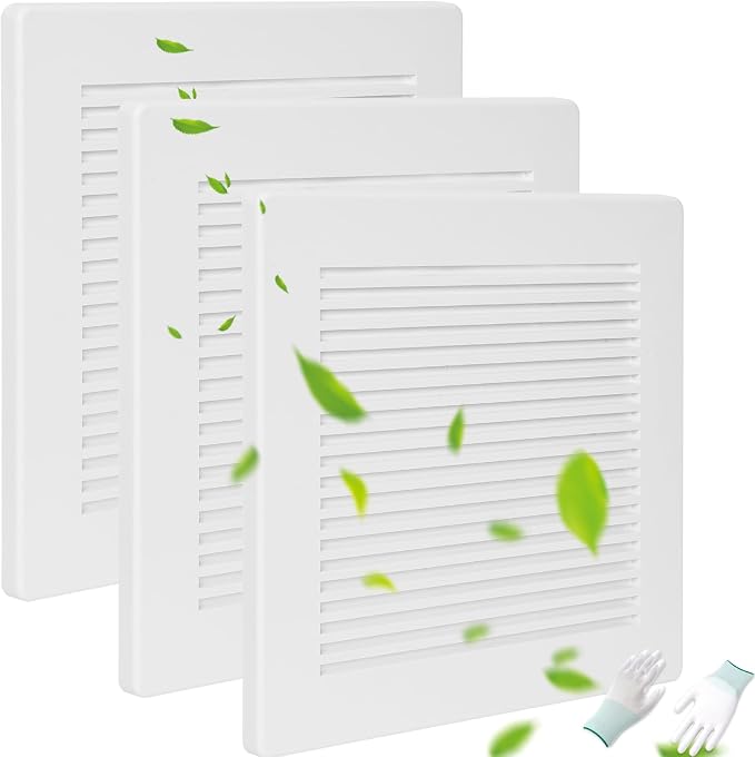 ( 3-Pack 9" BP90 Spring Bathroom Exhaust Fan Cover 9-1/4" x 9" Vent Cover by Unknown
