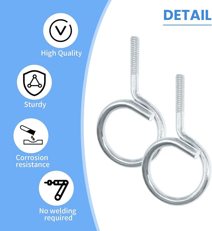 1.25" Bridle Rings 30 PC 1/4"-20 Threaded, Wire Support, Heavy Duty Steel Cable - Image 3