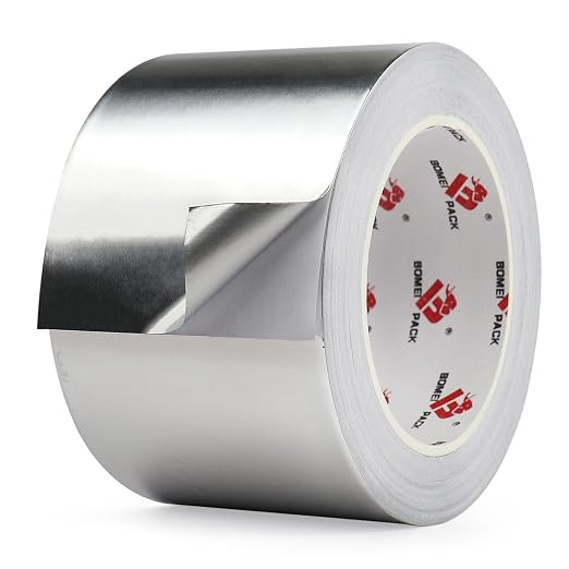 BOMEI PACK Aluminum Foil Tape, Heavy Duty Metal Foil Tape, High Temperature by BOMEIPACK
