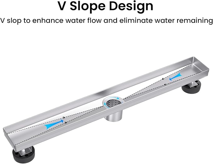 EXF Linear Shower Drain 12 Inch Brushed Nickel - Image 3