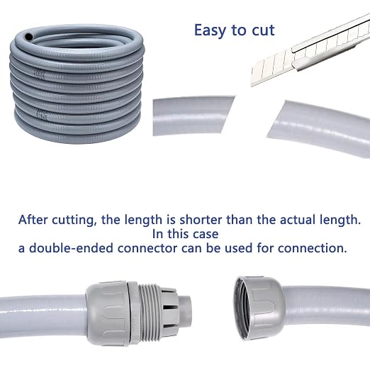 25FT 1/2" NPT PVC Liquid Tight Conduit Kit UL 5 Straight 3 Angle Connector | UV - Image 5