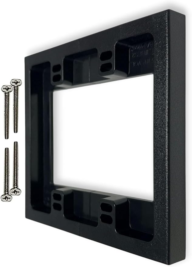 iMBAPrice BES2-BK Black 2 Gang Shallow Surface Box Extender, 1 Pack | Plastic by iMBAPrice