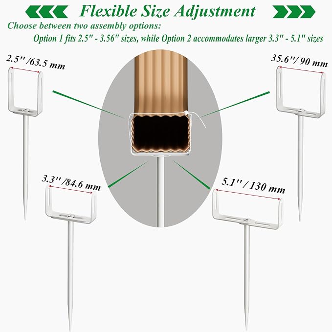 Downspout Bracket, Heavy Duty Size-Adjustable Storm-Proof Downpipe Bracket - Image 3