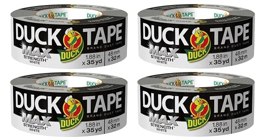 Duck Brand Max Strength Duct Tape, 4 Rolls, 1.88 Inch x 35 Yards Each by DuckBrand