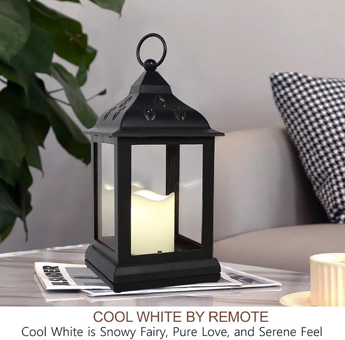 2-Pack 9.5" Vintage Decorative Candle Lantern - Image 5