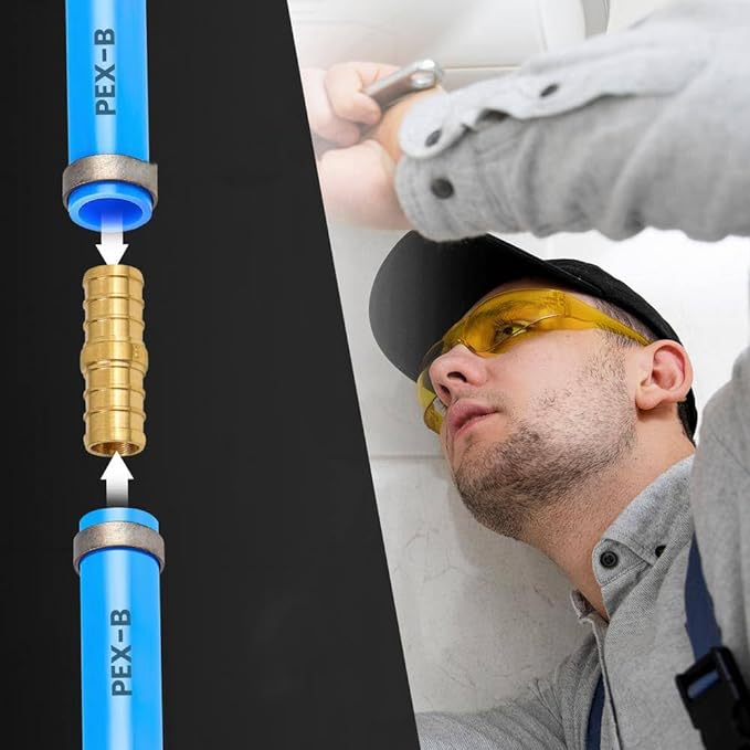 1 Pack XFITTING 1/2 in Pex Mini Shut Off Angle Ball Valve, Full Port - Image 4