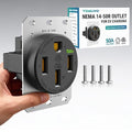 50 Amp EV Charging Receptacle/Nema 14-50 EV Outlet: Heavy Duty Straight Blade by YOMIUWO