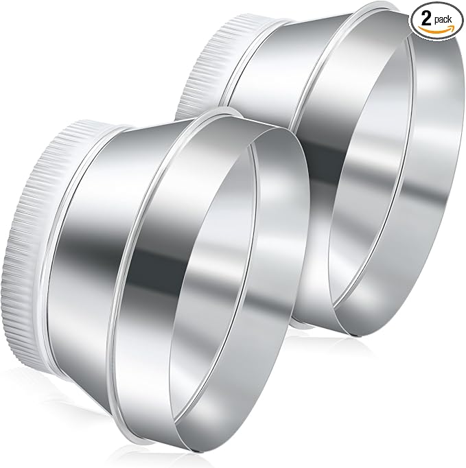2 Pcs 10 Inch to 8 Inch Duct Reducer Increaser | Galvanized Steel Air Duct by Otoolling