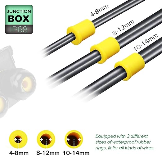 La Vane IP68 Waterproof 3 Way Electrical Junction Box - Image 3