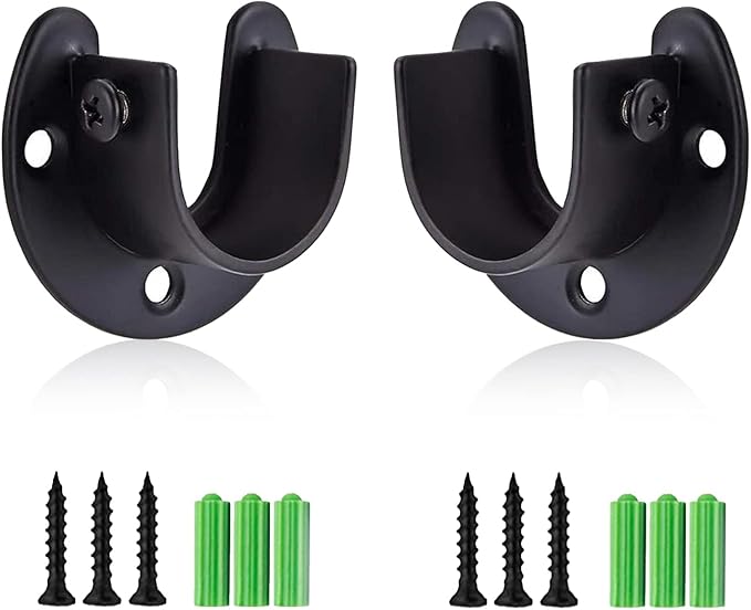 Rise age 1-1/2 Inch Closet Rod Brackets, Closet Rod Holders by Riseage