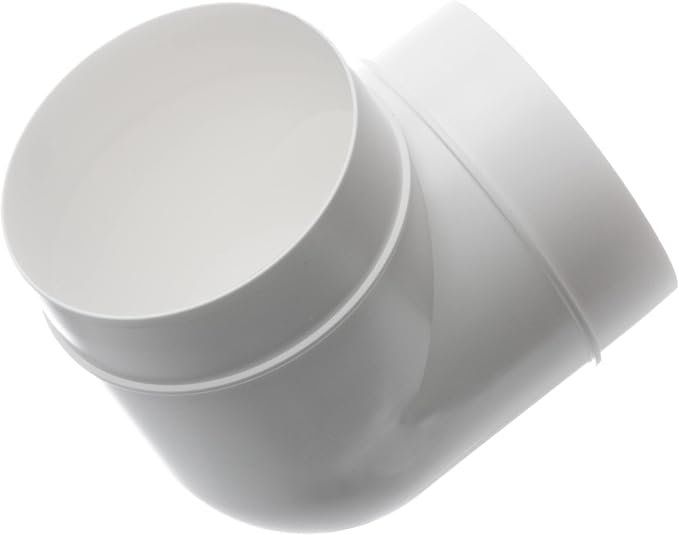 6 Inch 90 Degree Round Duct Elbow Connector – Plastic Ventilation Pipe Bend - Image 6