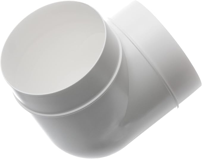 5 Inch 90 Degree Round Duct Elbow Connector – Plastic Ventilation Pipe Bend - Image 4