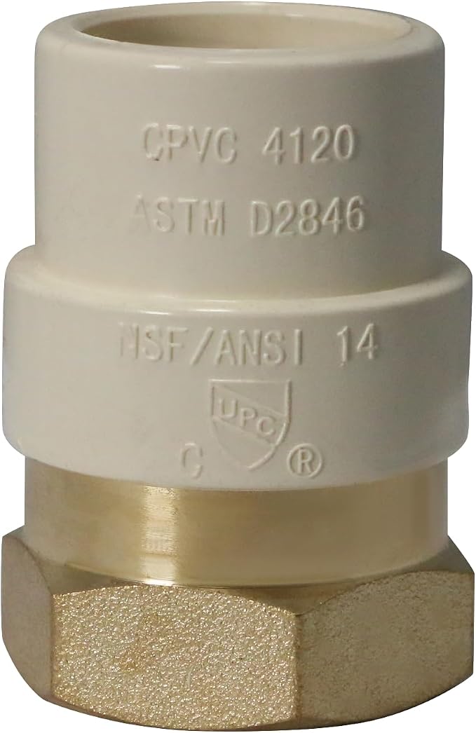 XFITTING 3/4 inch Female NPT x 3/4 inch CPVC Adapter, CPVC Female Adapter - Image 4