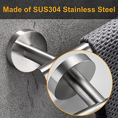 Nolimas 12 Inch Bath Hand Towel Bar SUS 304 Stainless Steel Towel Rod Rack - Image 4