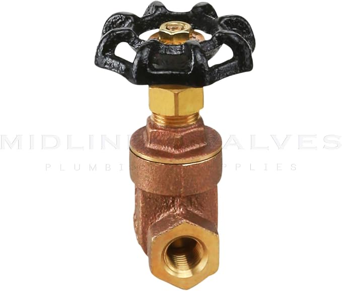 MIDLINE VALVE 427U25I Gate Valve, Lead-Free 3/8 in. FIP Connection, Cast Brass - Image 3