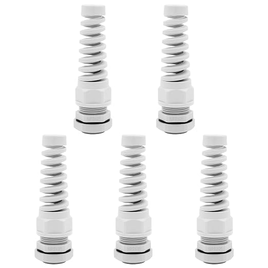 Strain Relief Cord Connector, LISTENJIALE 5Pcs NPT 1/2" Waterproof Cable Gland by LISTENJIALE