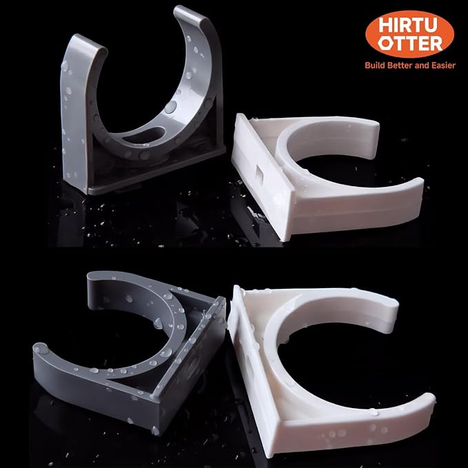 U-Shaped PVC Pipe Clamps Hanger White 32mm/1.26" | - Image 5