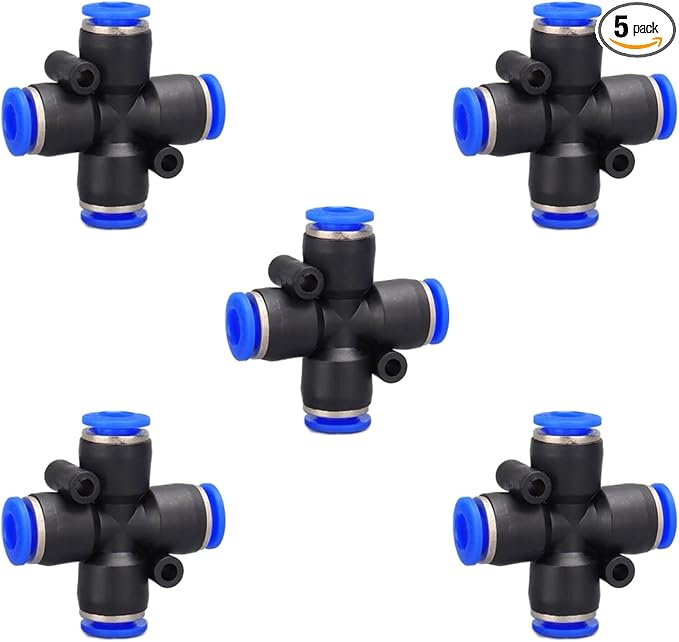 4 way1/4 OD Push to connect Fittings, push to connect air fittings, 4-way air by ROZESAZZ
