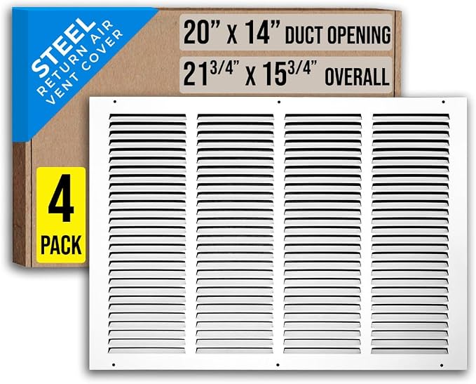 Fits 20x14 Duct Opening | Steel Return Air Grille by Handua | Vent Cover Grill by Handua