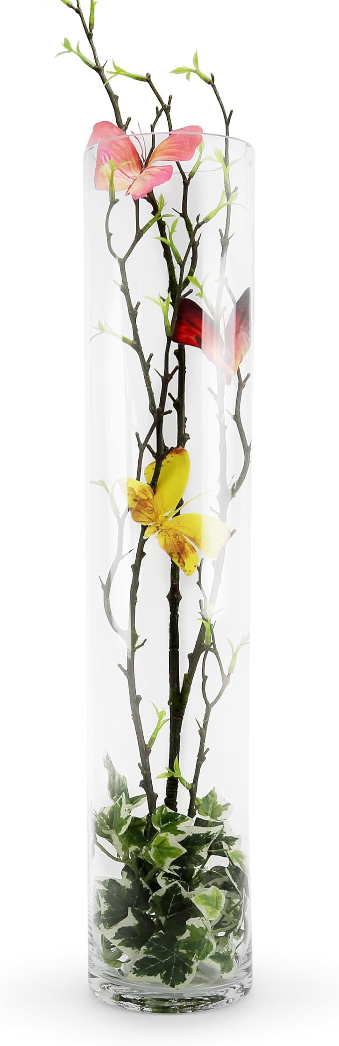 WGVI Quality Thick Weighted Tall Clear Cylinder Glass Vases, Flower Arrangement - Image 4