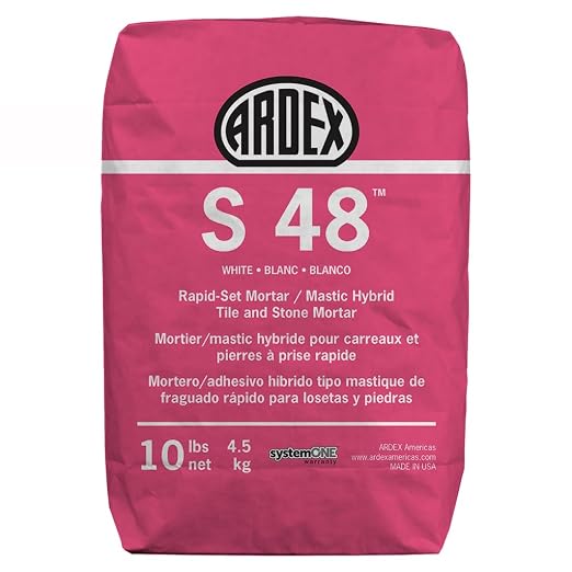 Ardex S 48 Polymer-Modified Rapid-Set Mortar/Mastic Hybrid 10 lb White | by Ardex