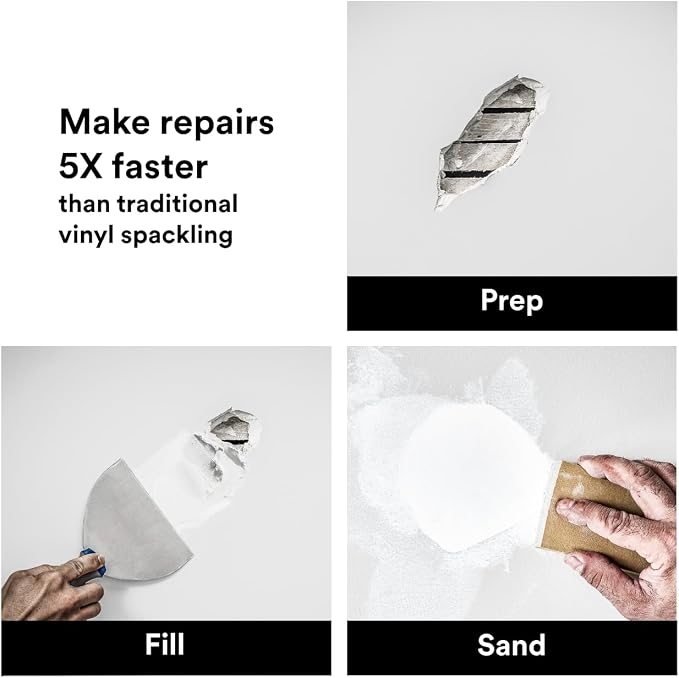 3M High Strength Large Hole Repair Kit, Includes Spackling Compound 12 oz - Image 3