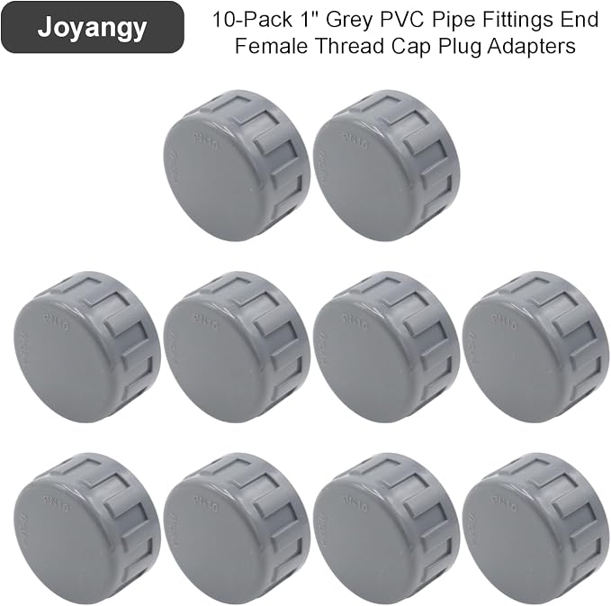1 Inch BSPT Female PVC End Caps, 10 Pack | plumbing diy repair fit, watertight - Image 5