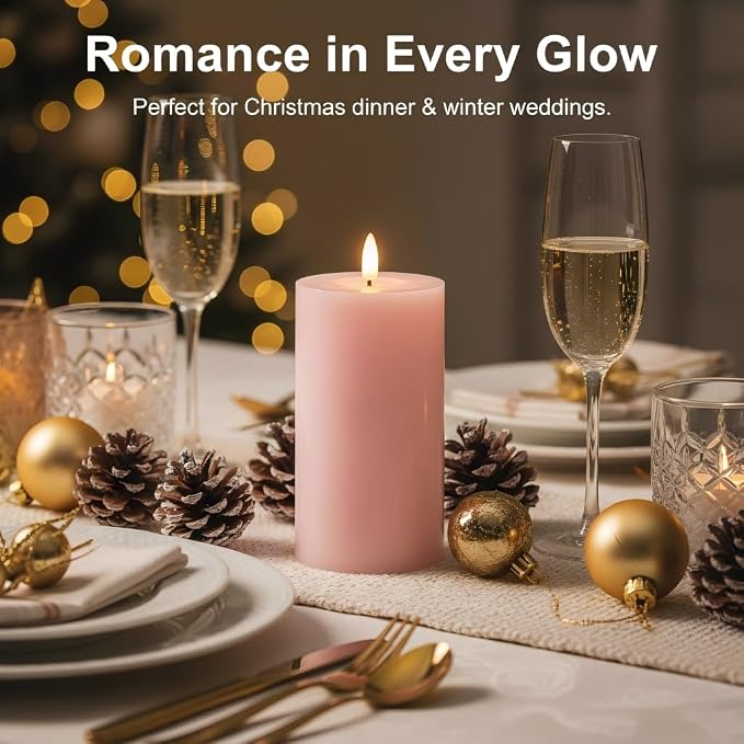 ANGELLOONG Pink Flameless Candles - Image 6