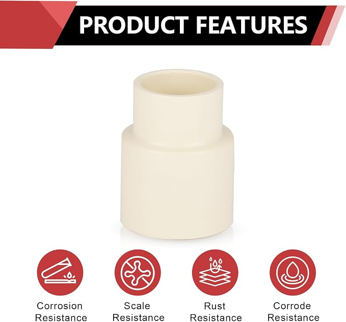 10 Pack EFIELD CPVC Coupling Adapter Fittings, - Image 3