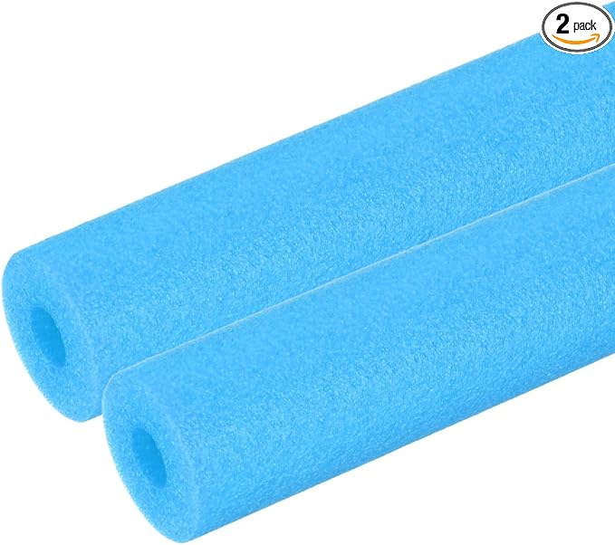 PATIKIL Pipe Insulation Foam Tube Foam Pipe Tubing Covers Blue 2Pcs | 1/2" ID x by PATIKIL