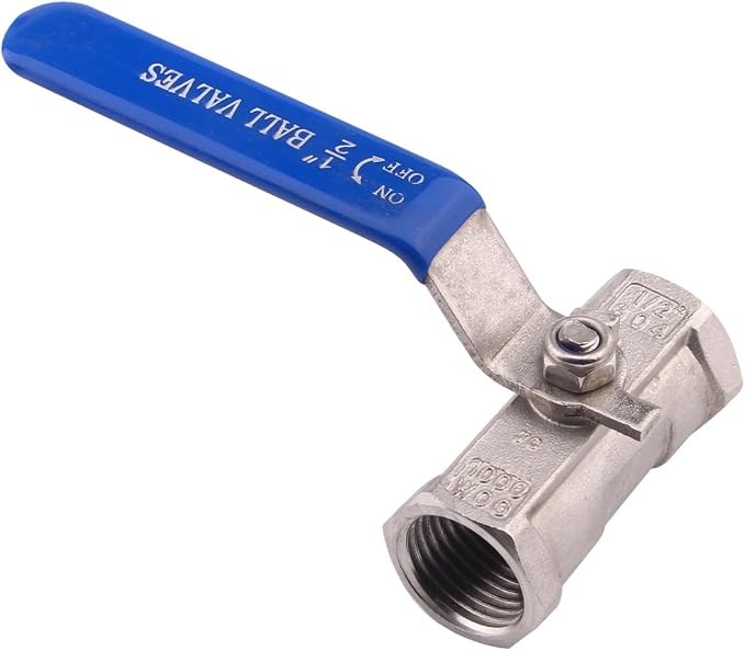 DERNORD Stainless Steel Ball Valve 1PC Type 0.5 Inch NPT Standard Port - Image 6