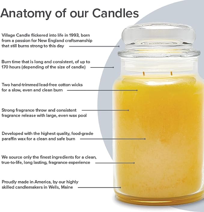 Village Candle Beachside Large Glass Apothecary Jar Scented Candle, 21.25 oz - Image 2