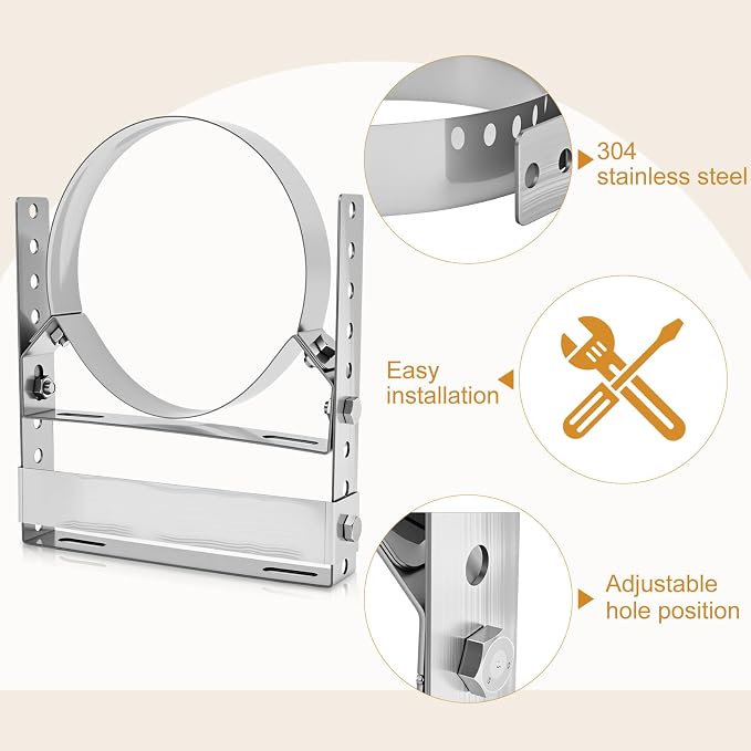 Zonon Silver 2 Pcs Adjustable Wall Bracket - Image 3