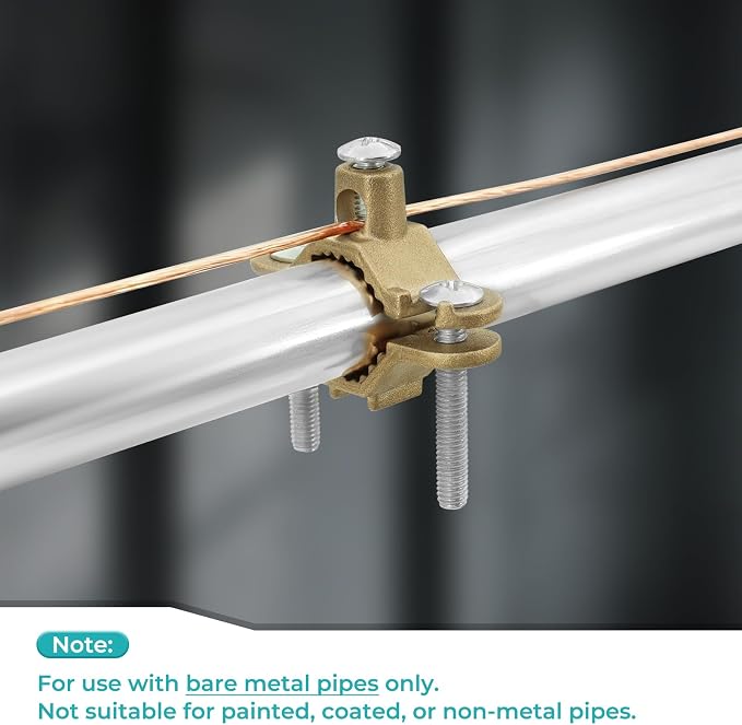 Copper Ground Clamp Set：Grounding Rod：1/2-5/8”&Pipe/Conduit Clamp：1/2-1” | - Image 3